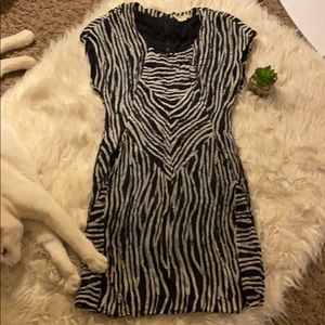 Helmut Lang black and gray mini dress